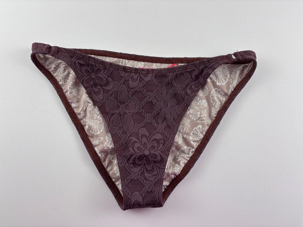 FP Beach Textured Floral Bikini Bottoms Small NWOT